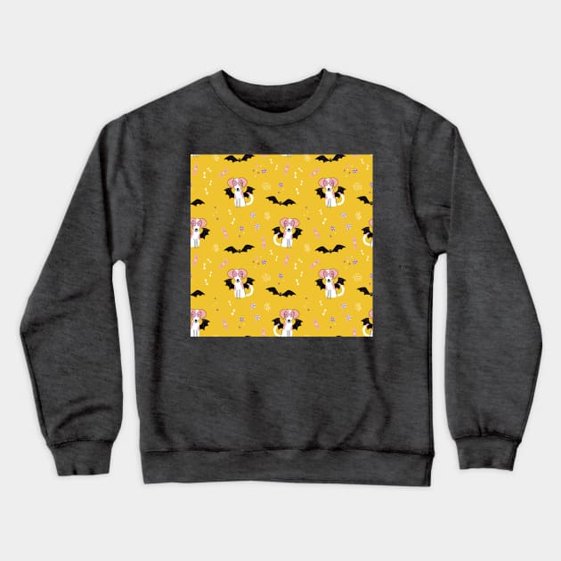 Cute print with a puppy in a bat costume Crewneck Sweatshirt by DanielK